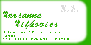 marianna mifkovics business card